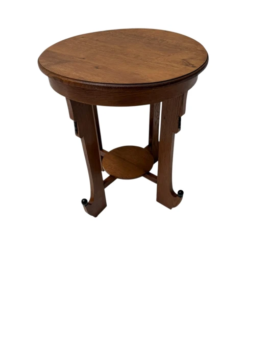 Art Deco Amsterdamse School Oak Side Table, 1920s